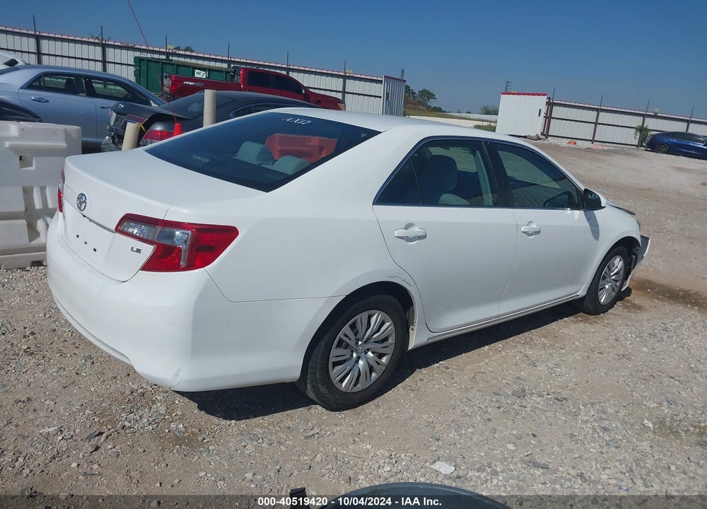 2012 TOYOTA CAMRY LE VIN: 4T4BF1FK1CR199774