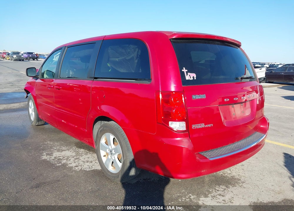 2013 DODGE GRAND CARAVAN SE VIN: 2C4RDGBG4DR544933