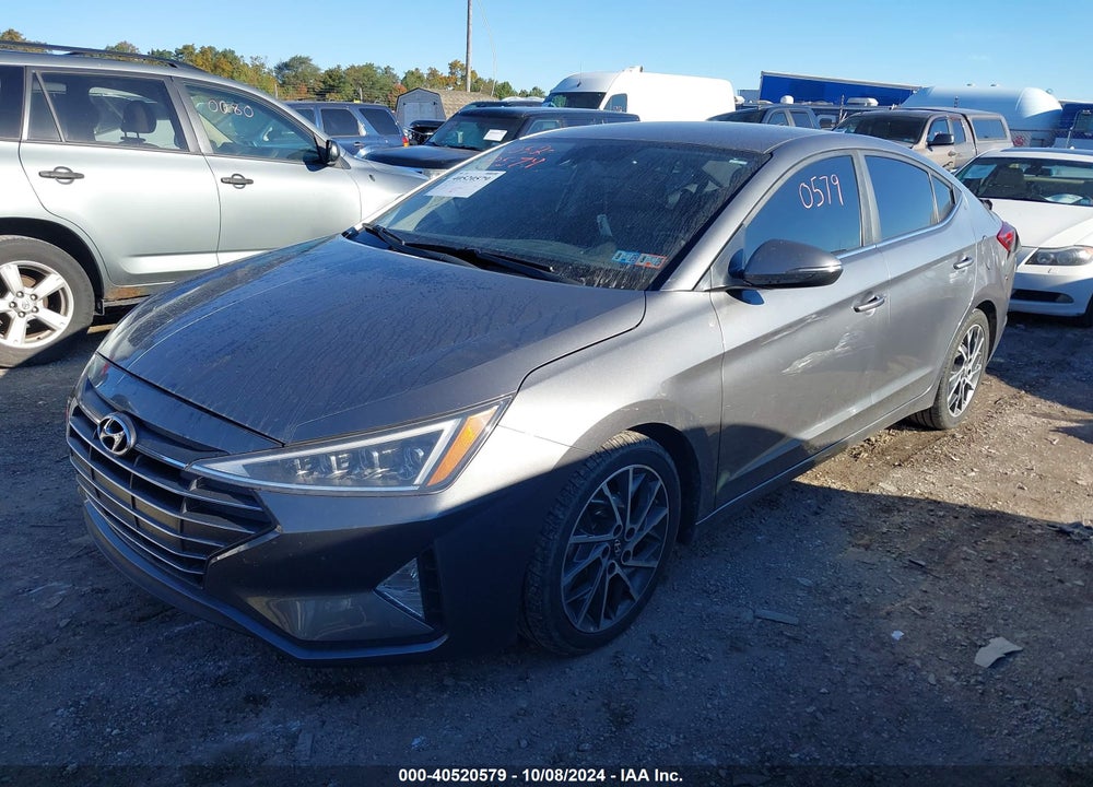 2019 HYUNDAI ELANTRA LIMITED VIN: 5NPD84LF8KH451927