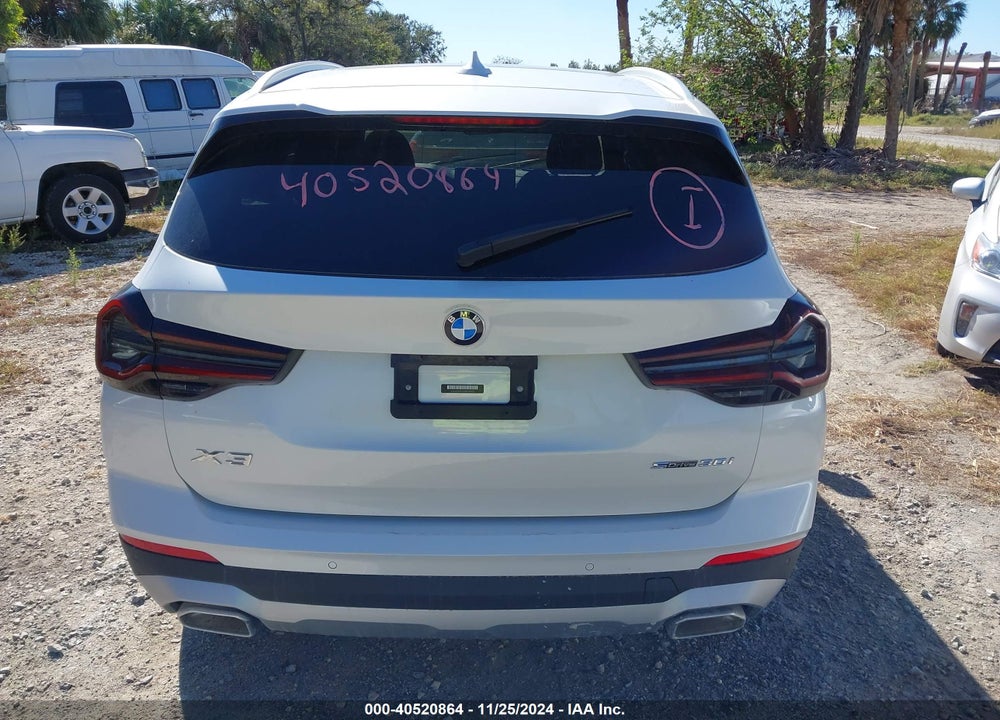 2022 BMW X3 SDRIVE30I VIN: 5UX43DP0XN9M49015