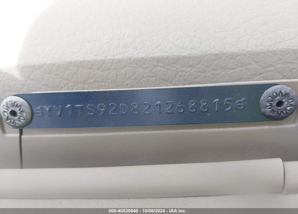 2002 VOLVO S80 2.9 VIN: YV1TS92D821268815