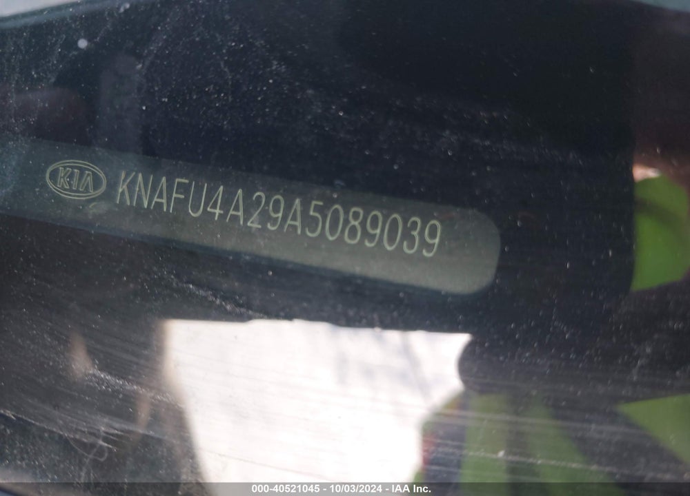 2010 KIA FORTE EX VIN: KNAFU4A29A5089039