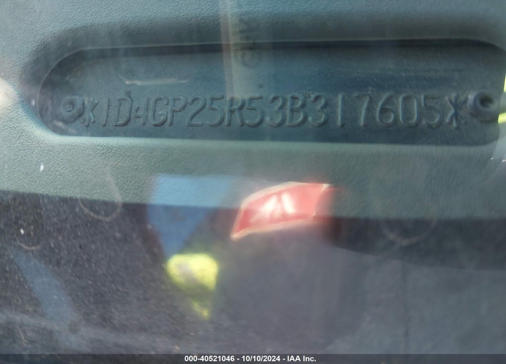 2003 DODGE CARAVAN SE VIN: 1D4GP25R53B317605