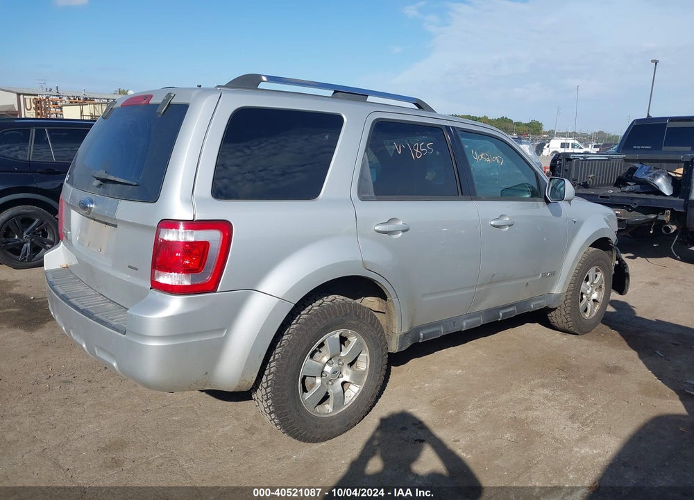 2008 FORD ESCAPE LIMITED VIN: 1FMCU04118KC81855