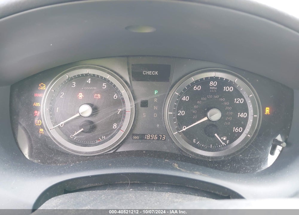 2007 LEXUS ES 350 VIN: JTHBJ46G872115847