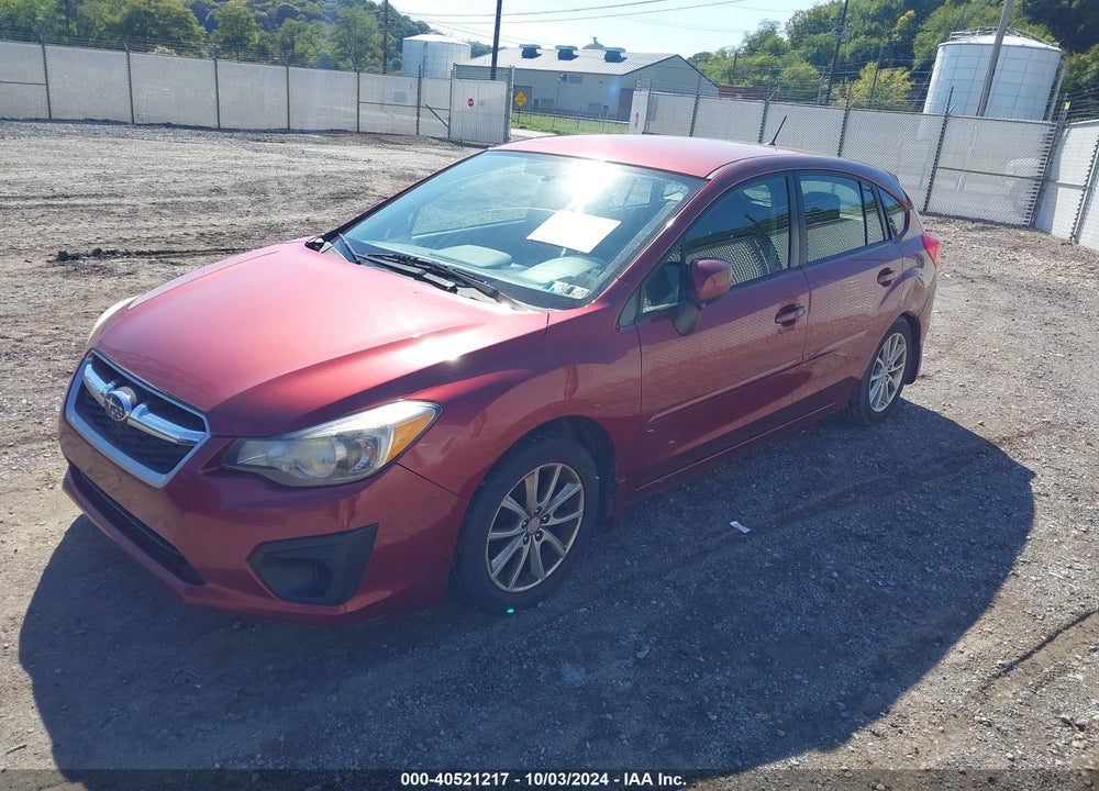 2014 SUBARU IMPREZA 2.0I PREMIUM VIN: JF1GPAC64E8262599