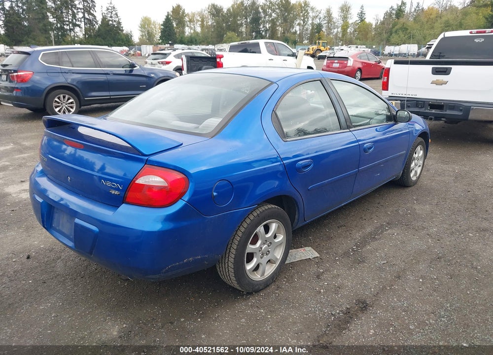 2004 DODGE NEON SXT VIN: 1B3ES56C64D546509