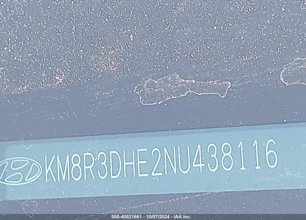 2022 HYUNDAI PALISADE SEL VIN: KM8R3DHE2NU438116