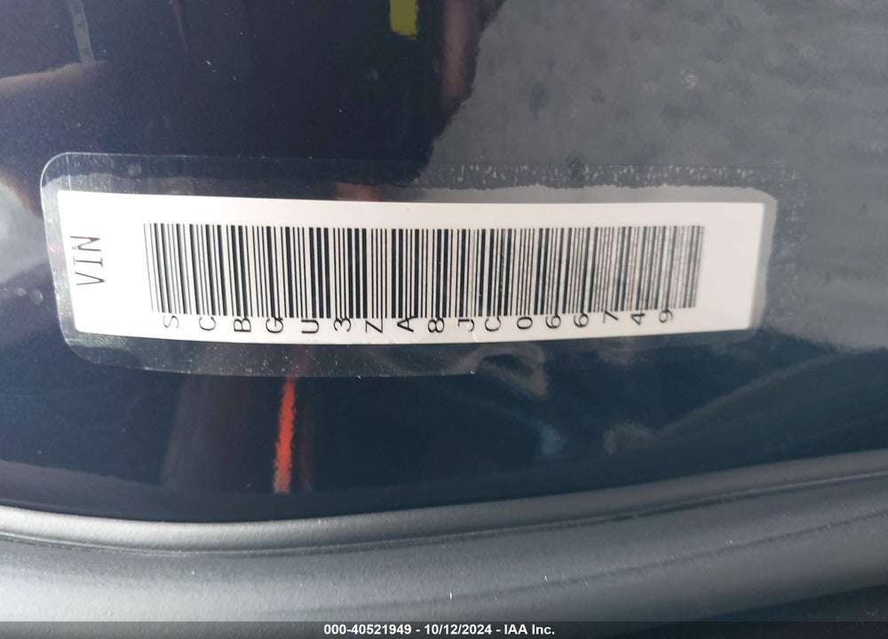 2018 BENTLEY CONTINENTAL GT W12 VIN: SCBGU3ZA8JC066749