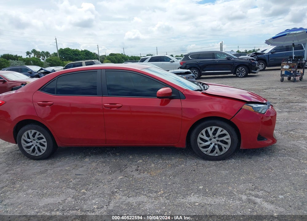 2019 TOYOTA COROLLA LE VIN: 2T1BURHE5KC202827