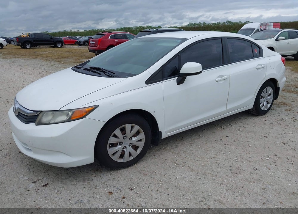 2012 HONDA CIVIC LX VIN: 2HGFB2F5XCH334718