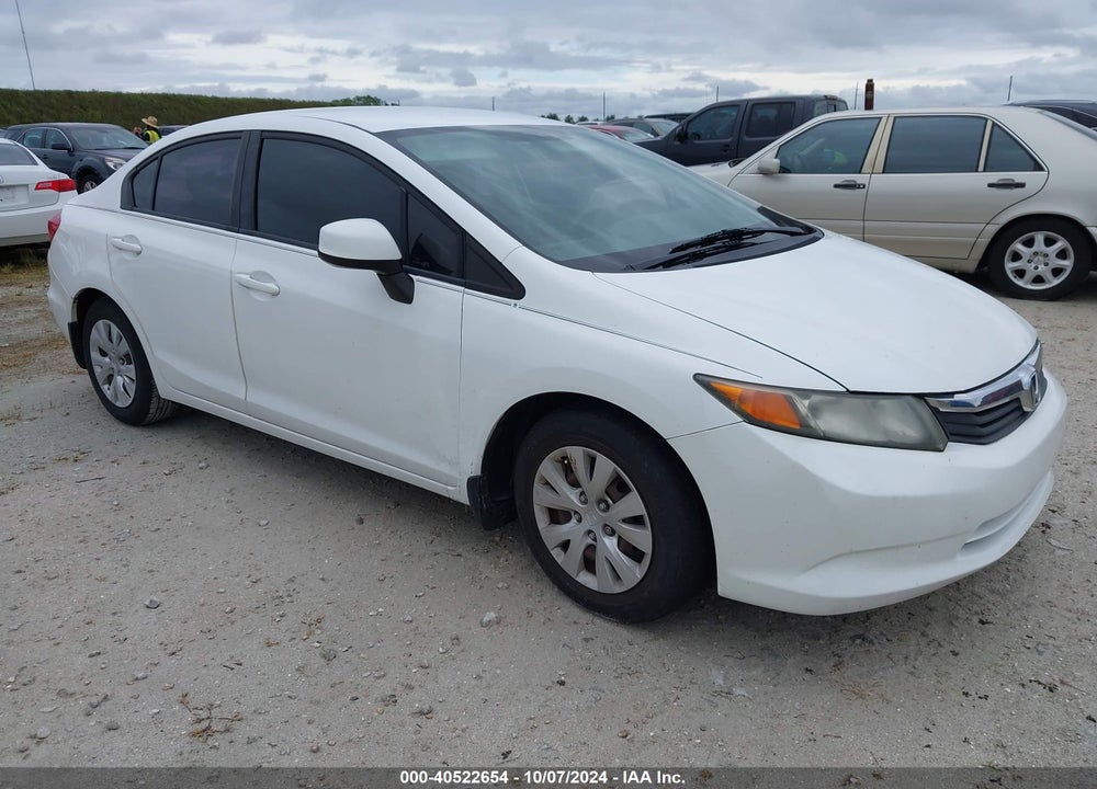 2012 HONDA CIVIC LX VIN: 2HGFB2F5XCH334718