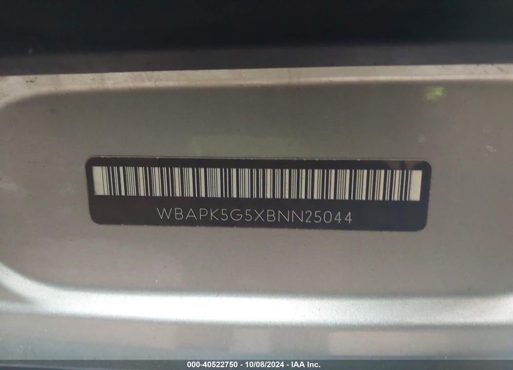 2011 BMW 328I XDRIVE VIN: WBAPK5G5XBNN25044