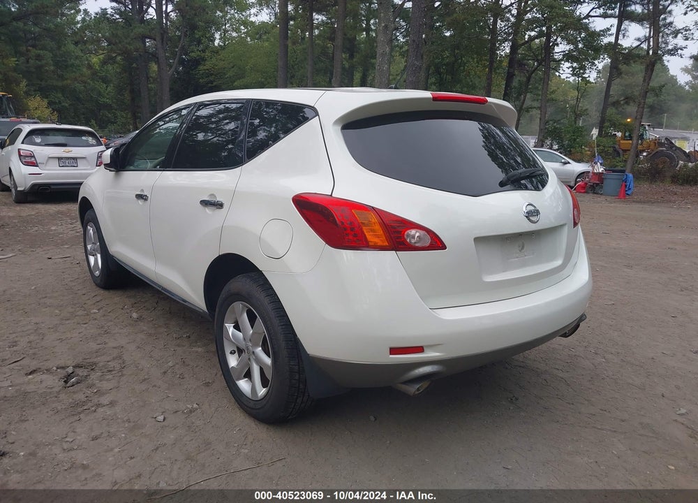 2009 NISSAN MURANO SL VIN: JN8AZ18W59W105124