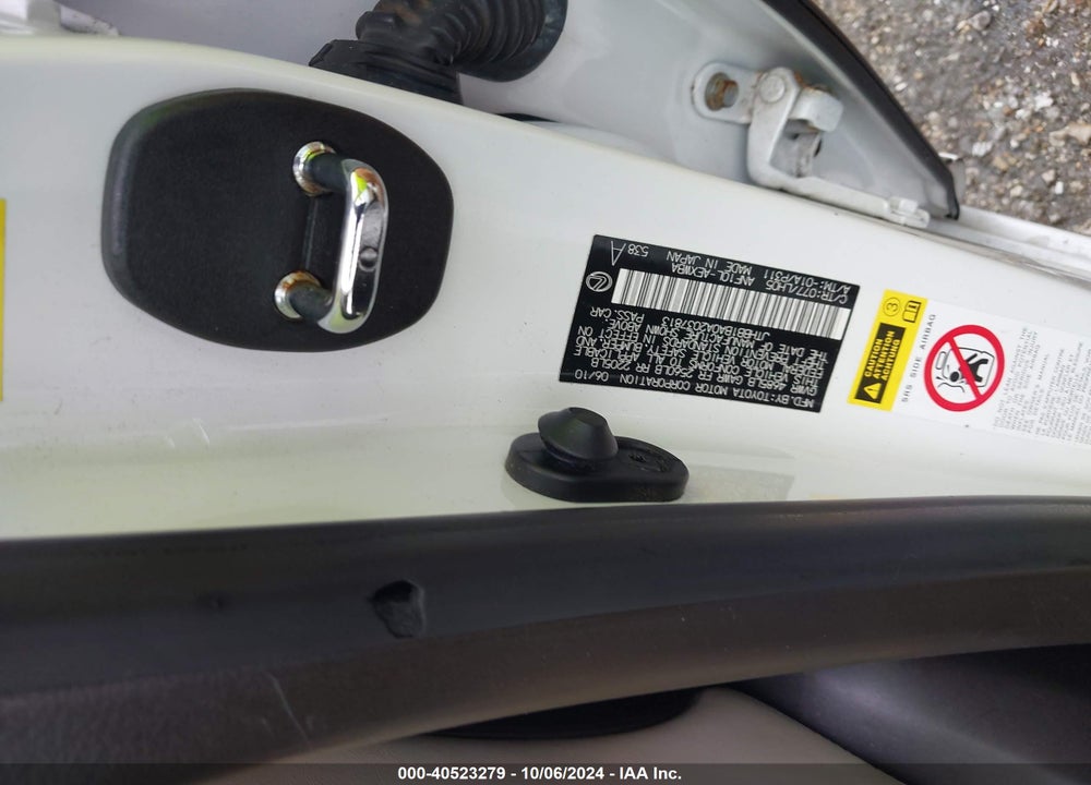 2010 LEXUS HS 250H PREMIUM VIN: JTHBB1BA0A2037813