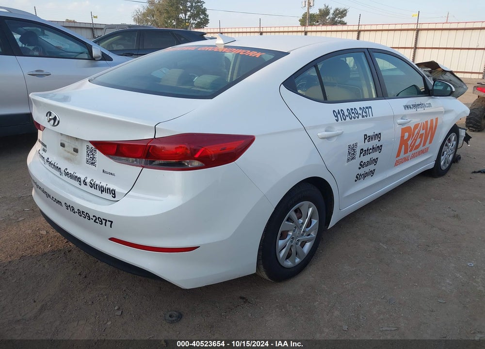 2017 HYUNDAI ELANTRA SE VIN: 5NPD74LF4HH102906