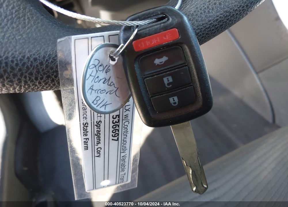 2016 HONDA ACCORD LX VIN: 1HGCR2F49GA221773