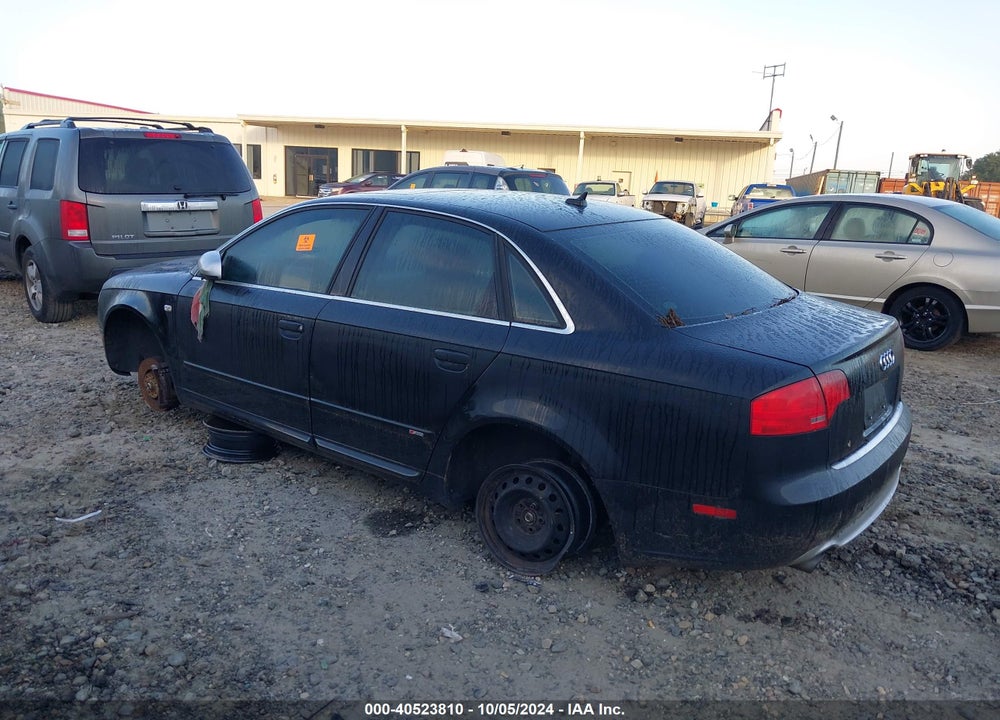 2007 AUDI A4 2.0T VIN: WAUEF98E37A042592