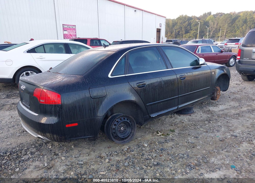 2007 AUDI A4 2.0T VIN: WAUEF98E37A042592