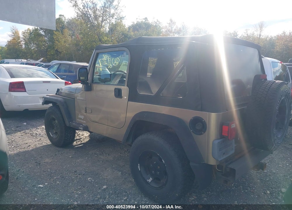 2003 JEEP WRANGLER SPORT VIN: 1J4FA49S23P302754