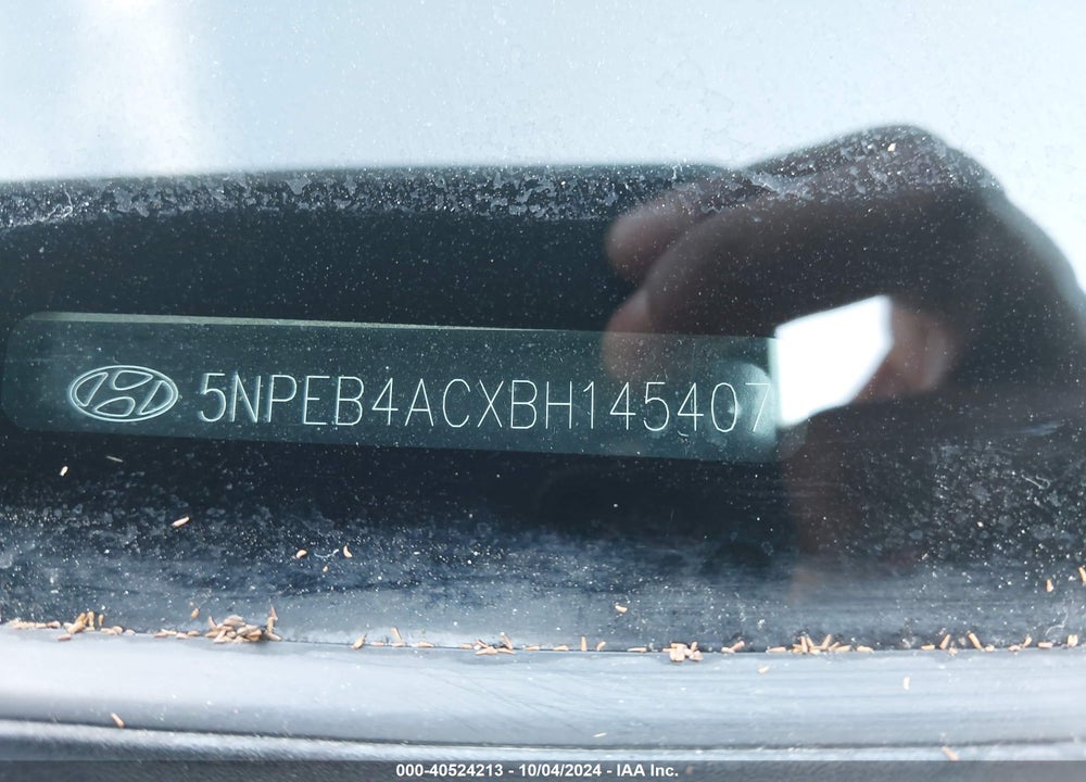 2011 HYUNDAI SONATA GLS VIN: 5NPEB4ACXBH145407