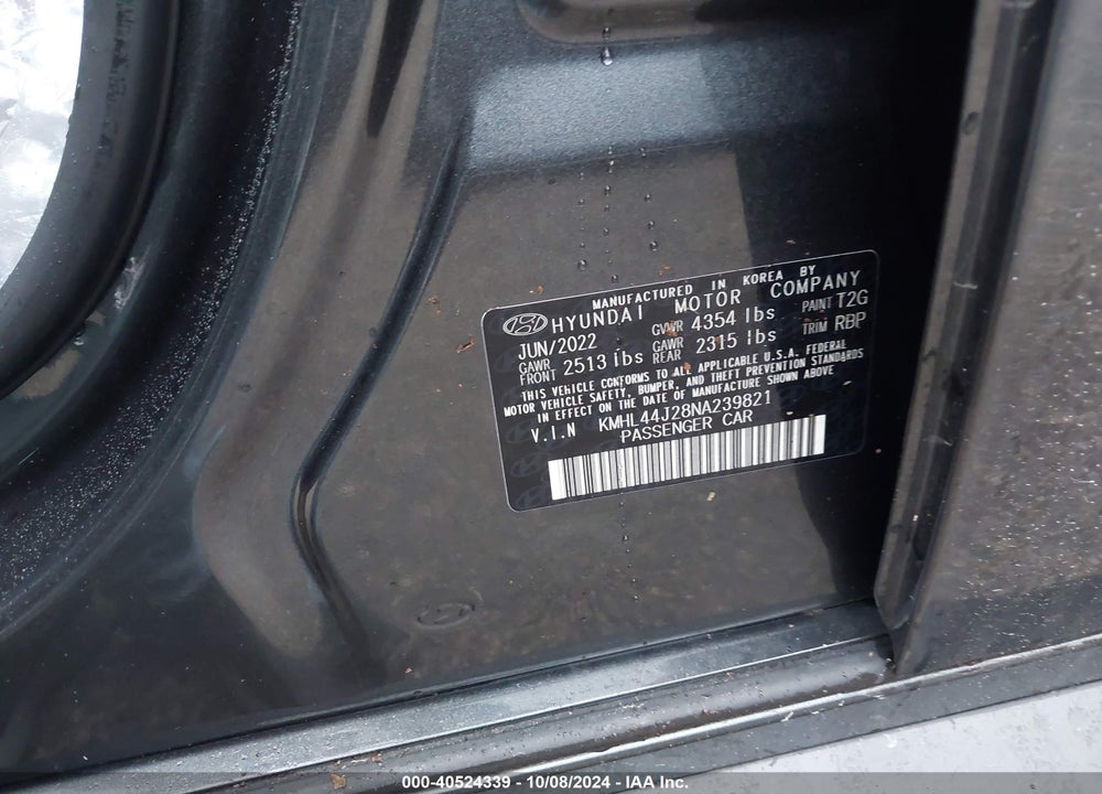 2022 HYUNDAI SONATA SEL PLUS VIN: KMHL44J28NA239821
