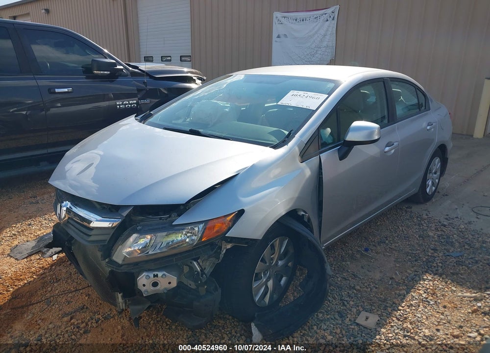 2012 HONDA CIVIC LX VIN: 19XFB2F5XCE084407