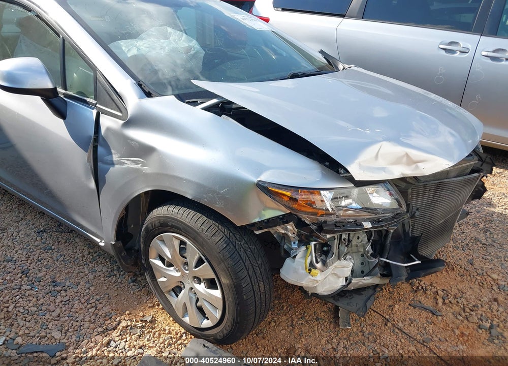 2012 HONDA CIVIC LX VIN: 19XFB2F5XCE084407