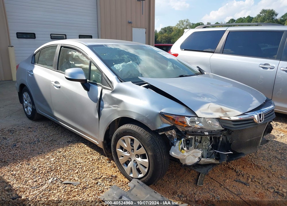 2012 HONDA CIVIC LX VIN: 19XFB2F5XCE084407