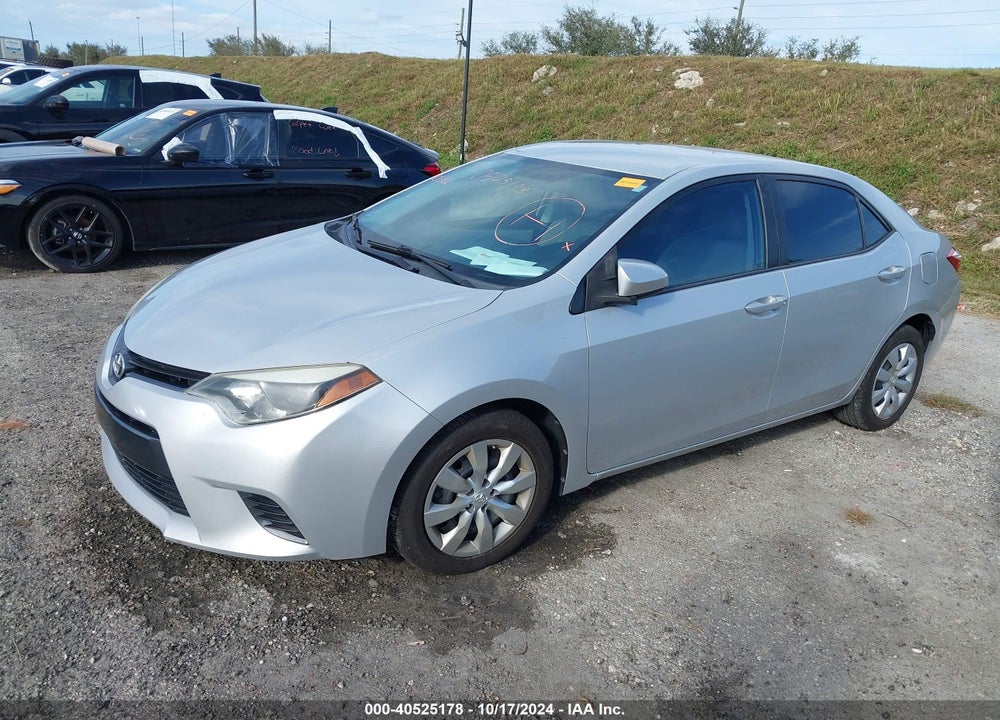 2015 TOYOTA COROLLA LE VIN: 2T1BURHE7FC401710