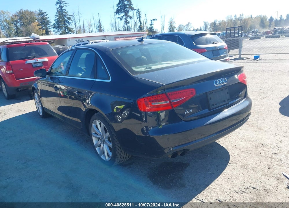 2013 AUDI A4 2.0T PREMIUM VIN: WAUEFAFL5DN047851