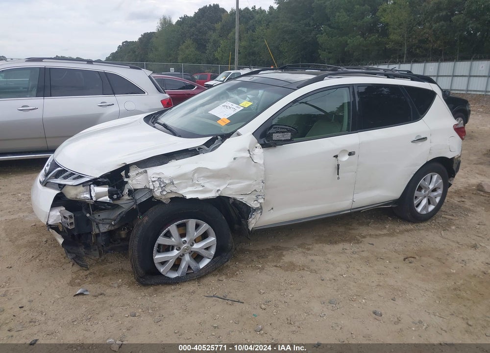 2012 NISSAN MURANO SL VIN: JN8AZ1MU1CW104029
