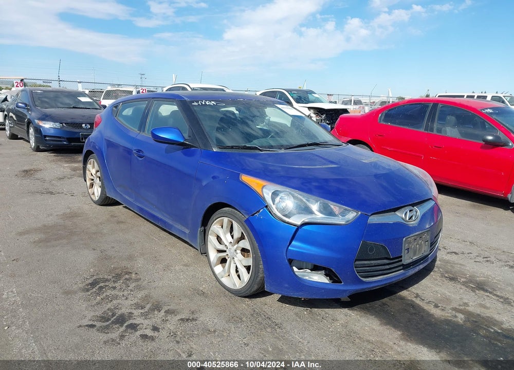 2012 HYUNDAI VELOSTER BASE W/BLACK VIN: KMHTC6AD9CU076687