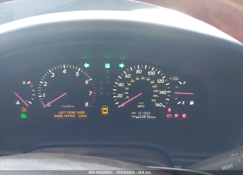 2001 LEXUS LS 430 VIN: JTHBN30F110043648
