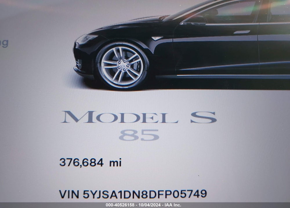 2013 TESLA MODEL S VIN: 5YJSA1DN8DFP05749
