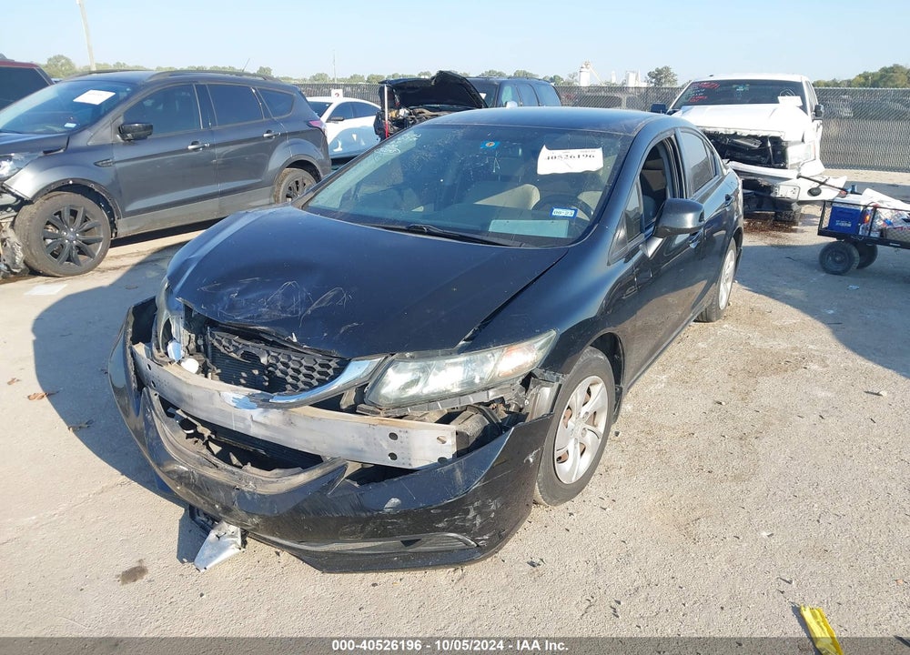 2013 HONDA CIVIC LX VIN: 19XFB2F57DE055495