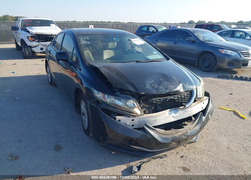 2013 HONDA CIVIC LX VIN: 19XFB2F57DE055495