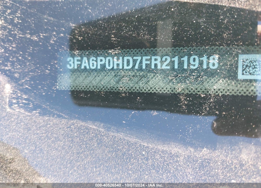 2015 FORD FUSION SE VIN: 3FA6P0HD7FR211918