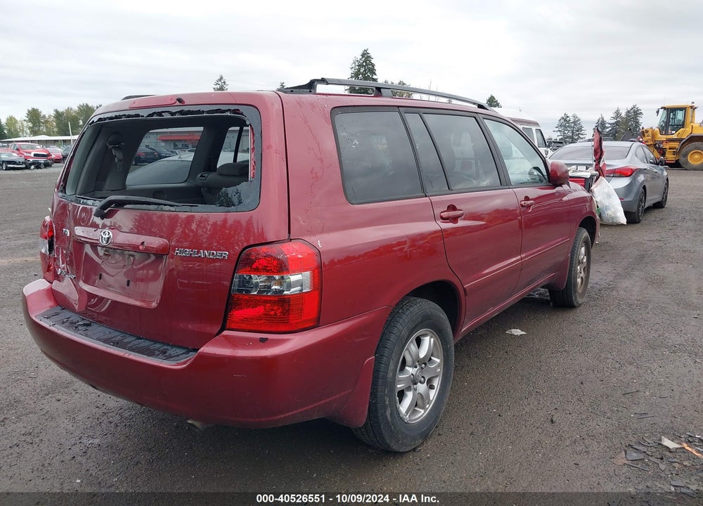 2005 TOYOTA HIGHLANDER V6 VIN: JTEEP21A550112073