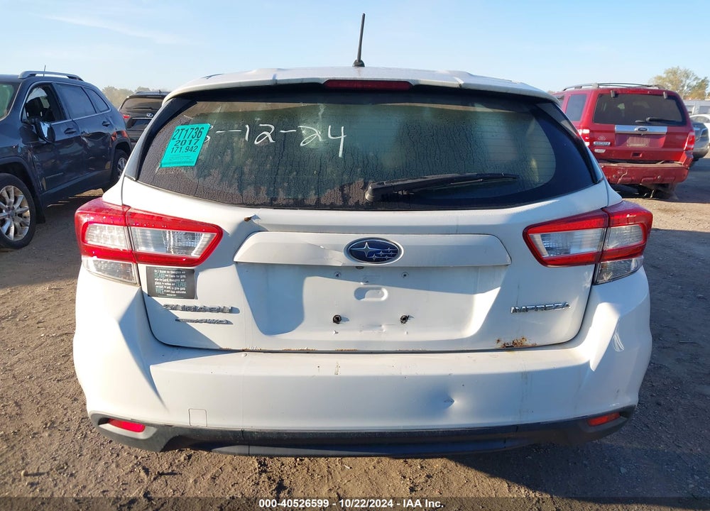 2017 SUBARU IMPREZA 2.0I VIN: 4S3GTAA6XH3705042
