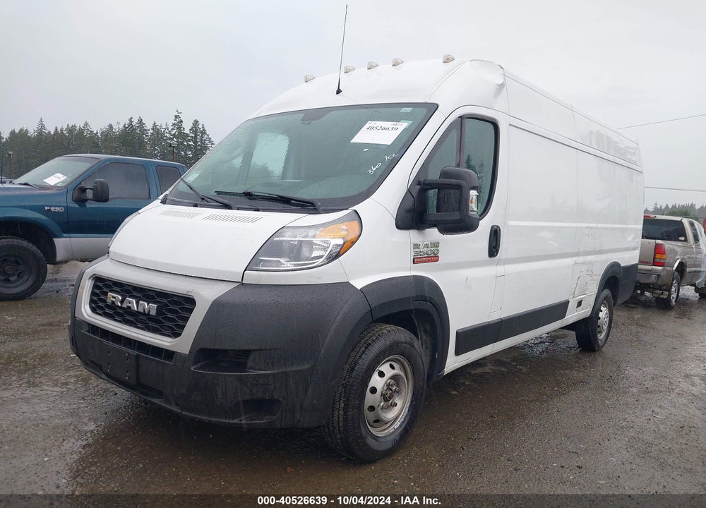 2020 RAM PROMASTER 3500 CARGO VAN HIGH ROOF 159 WB EXT VIN: 3C6URVJG0LE111022