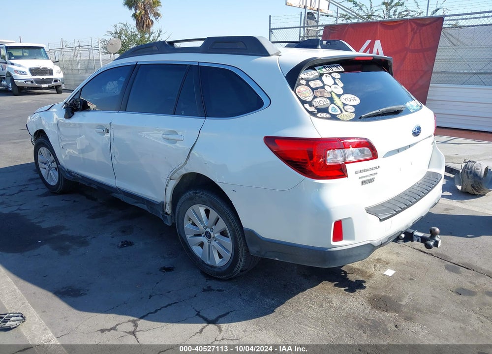 2016 SUBARU OUTBACK 2.5I PREMIUM VIN: 4S4BSACC2G3296805