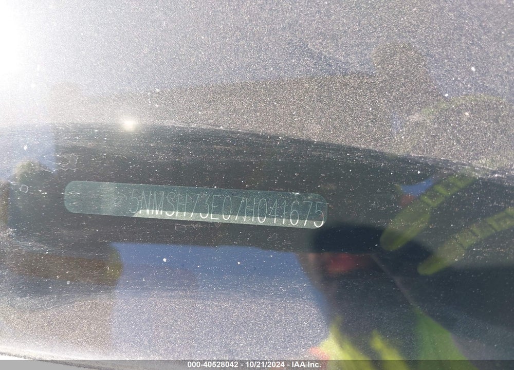 2007 HYUNDAI SANTA FE LIMITED/SE VIN: 5NMSH73E07H041675