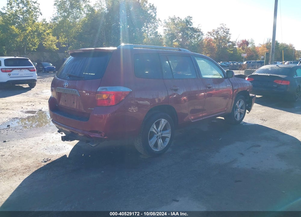 2008 TOYOTA HIGHLANDER SPORT VIN: JTEES43A182056312