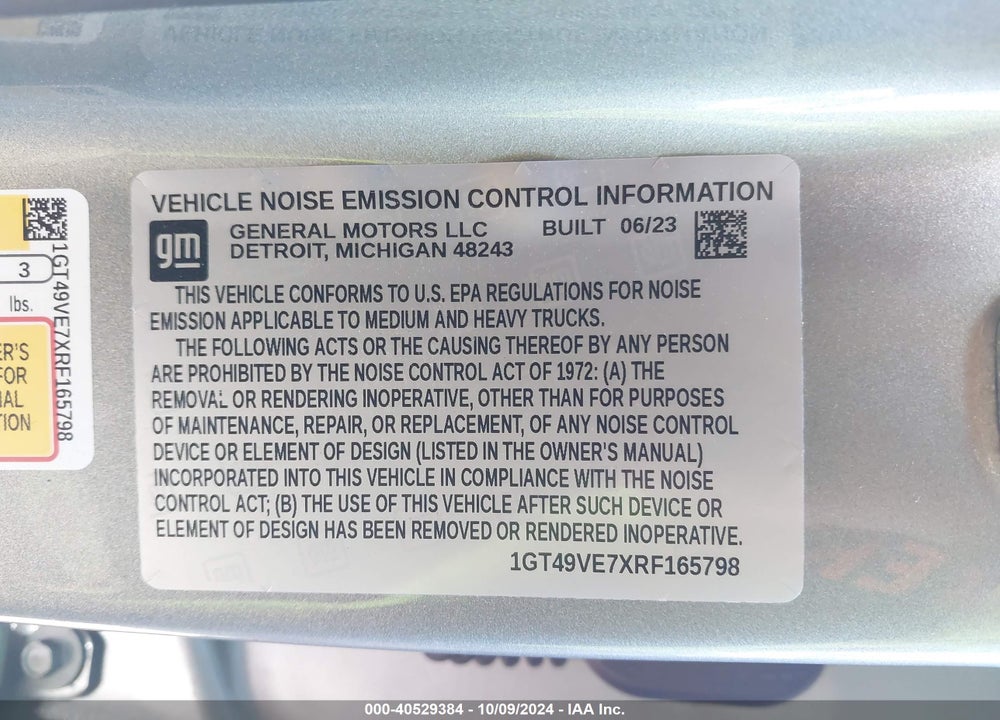 2024 GMC SIERRA 3500HD 4WD  STANDARD BED AT4 VIN: 1GT49VE7XRF165798