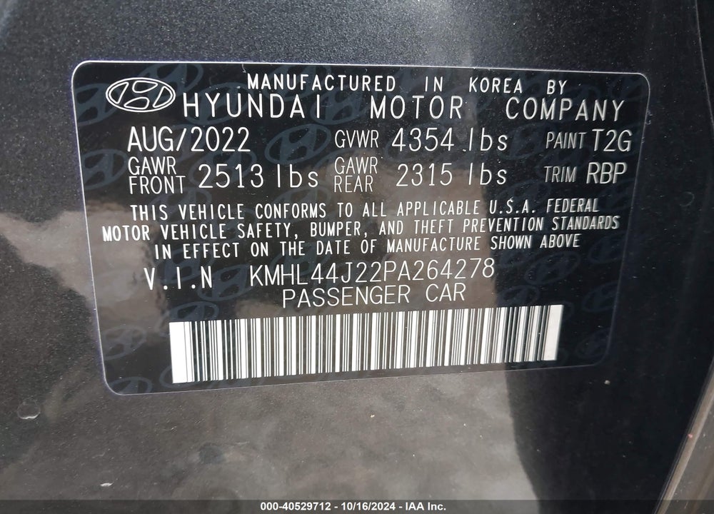2023 HYUNDAI SONATA SEL PLUS VIN: KMHL44J22PA264278