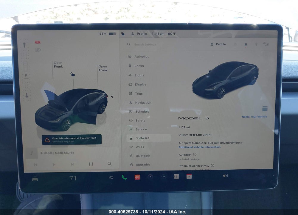 2024 TESLA MODEL 3 REAR-WHEEL DRIVE VIN: 5YJ3E1EA1RF751516