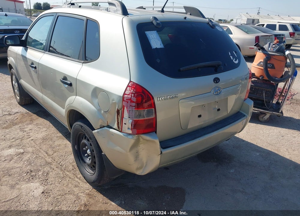 2007 HYUNDAI TUCSON GLS VIN: KM8JM12B97U632037