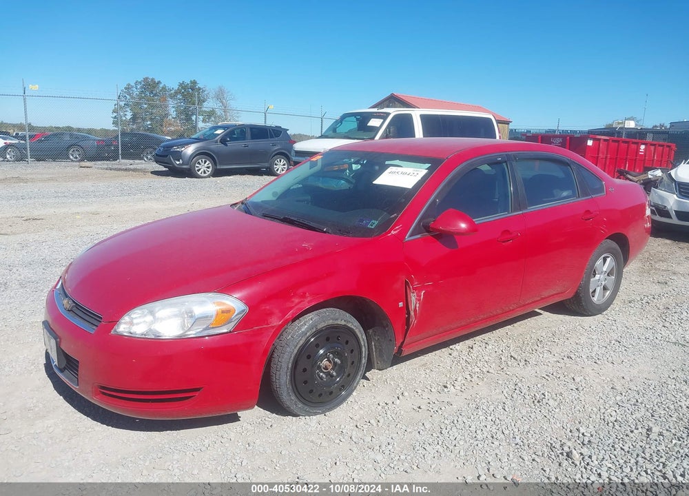 2008 CHEVROLET IMPALA LT VIN: 2G1WT55K289234403