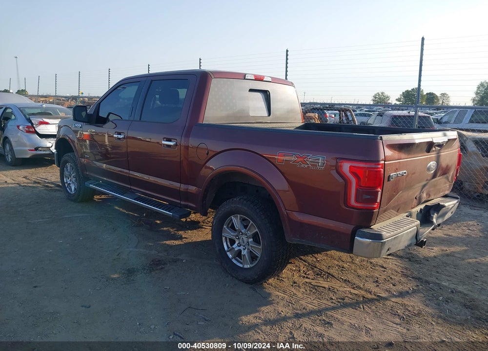 2016 FORD F-150 LARIAT VIN: 1FTEW1EGXGFD47620